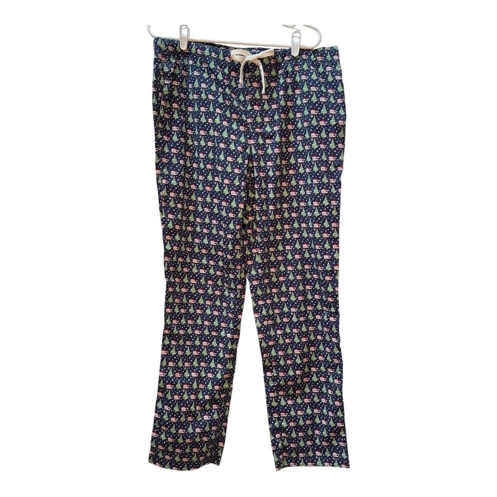 Vineyard Vines Mens Pajama Pants L Christmas Whale‎ Tree Print Loungewear